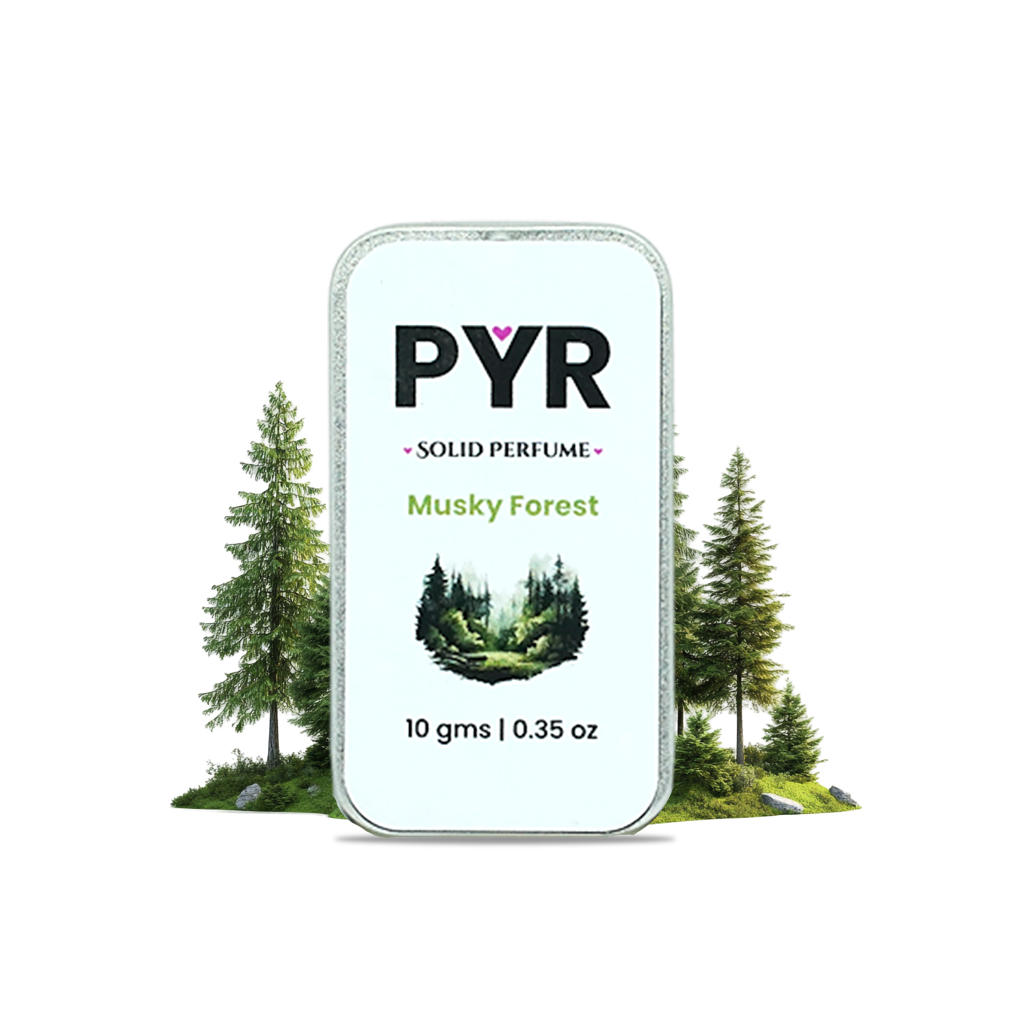 PYR Muskey Forest Solid Perfume  10g | Deep Woody Musk Fragrance | Long-Lasting