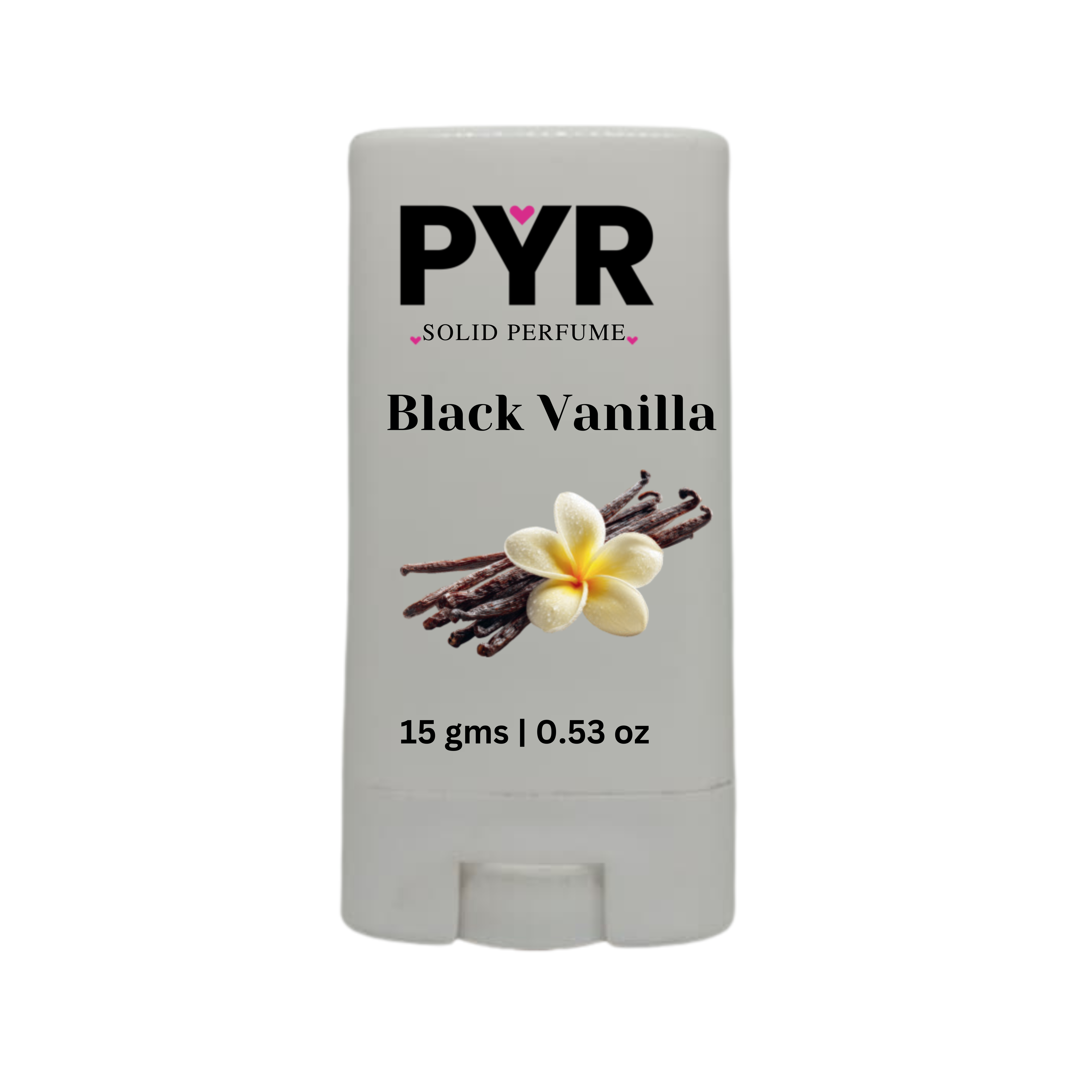 PYR Black Vanilla Solid Perfume  15g | Warm & Sweet Fragrance | Long-Lasting