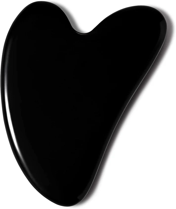 Sahaj Hast Black Gua Sha Facial Tool  Premium Jade Stone for Skincare & Relaxation
