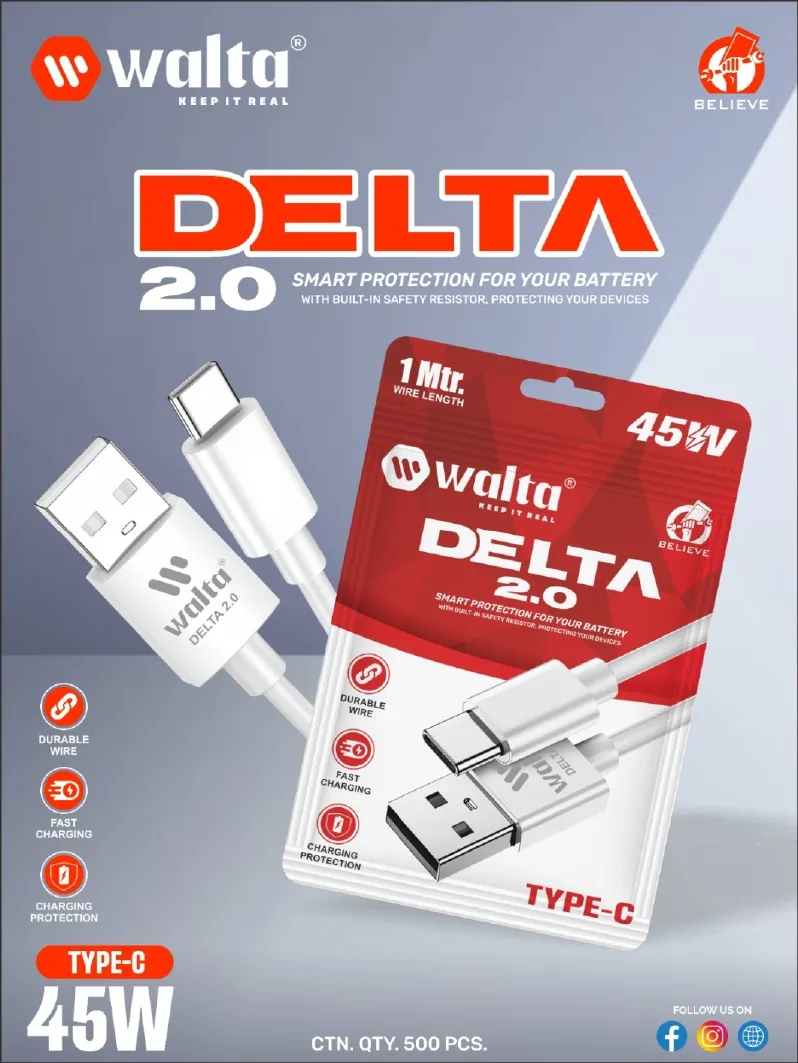 Delta Type C Data Cable 45W