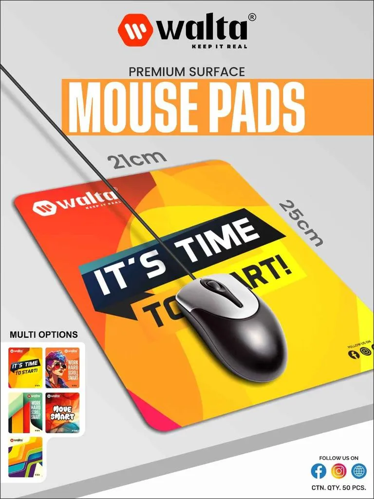 WALTA Premium Mouse Pad  Smooth moves for your mouse yellow
