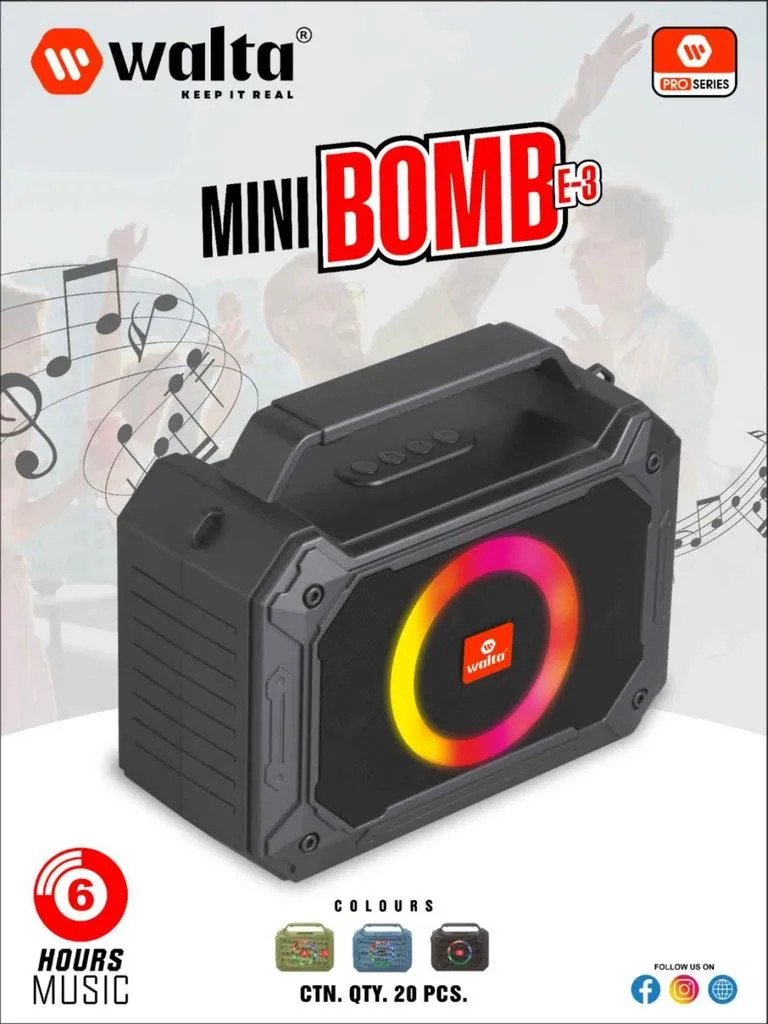 MINI BOMB SPEAKER black