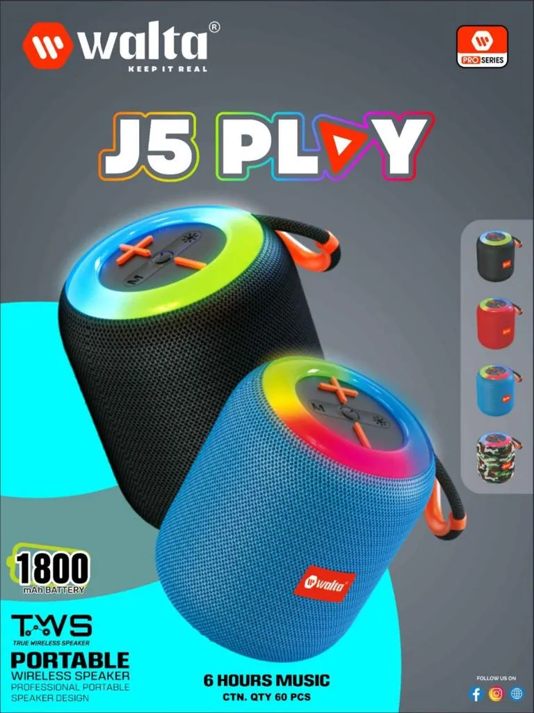 J5 PLAY SPEAKER 1 PCS Black black