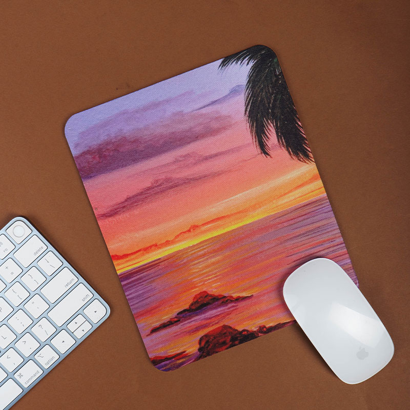 RJ08MP  Sea shore with palm tree white