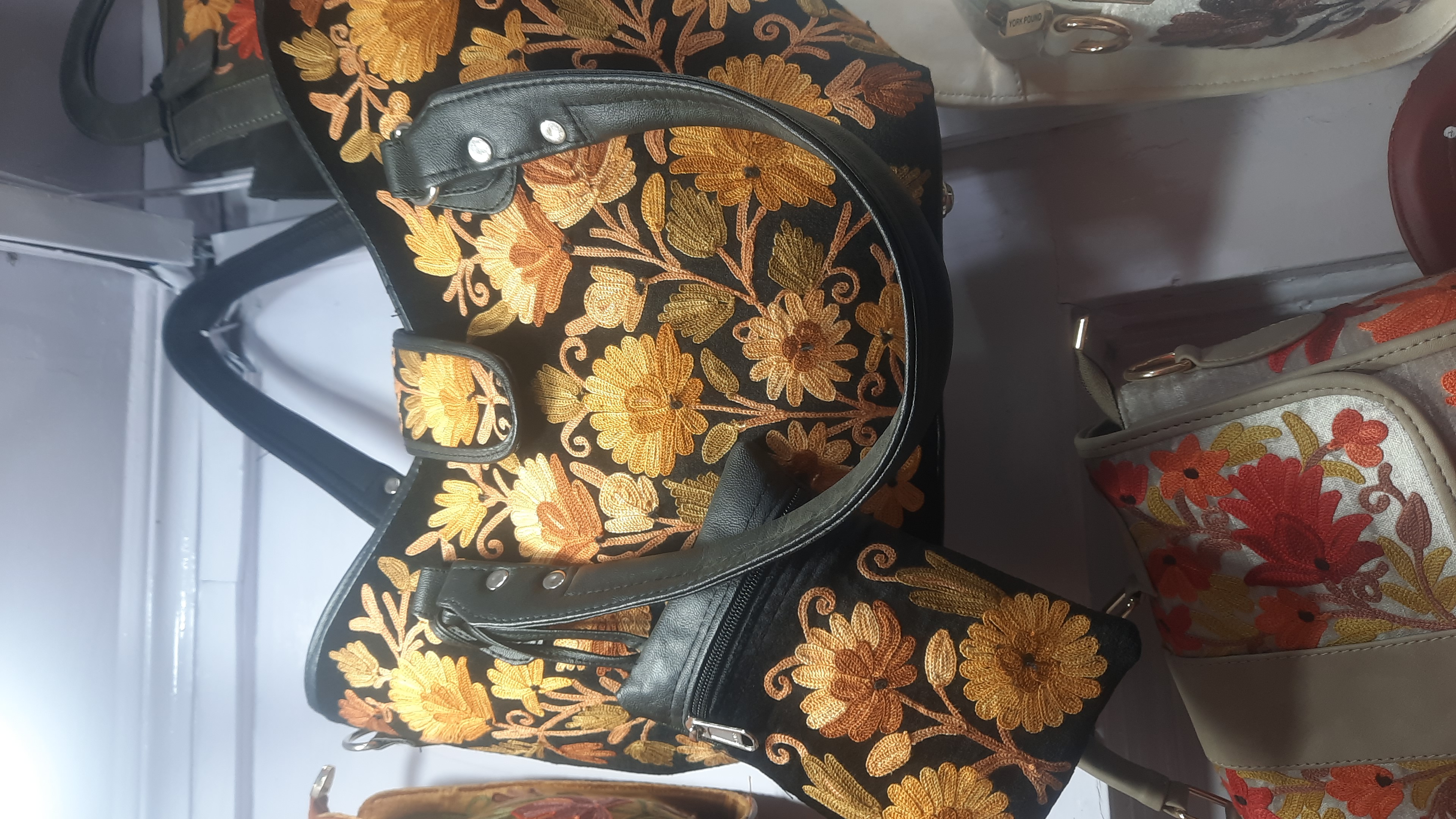 kashmari embodery letter bag