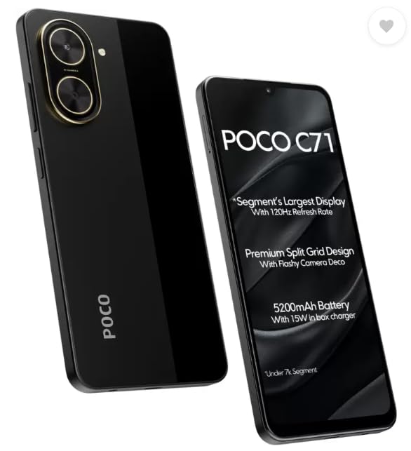POCO C71, Power Black (4GB, 64GB) - Mobile Phone | Buy online on ZillyBuy