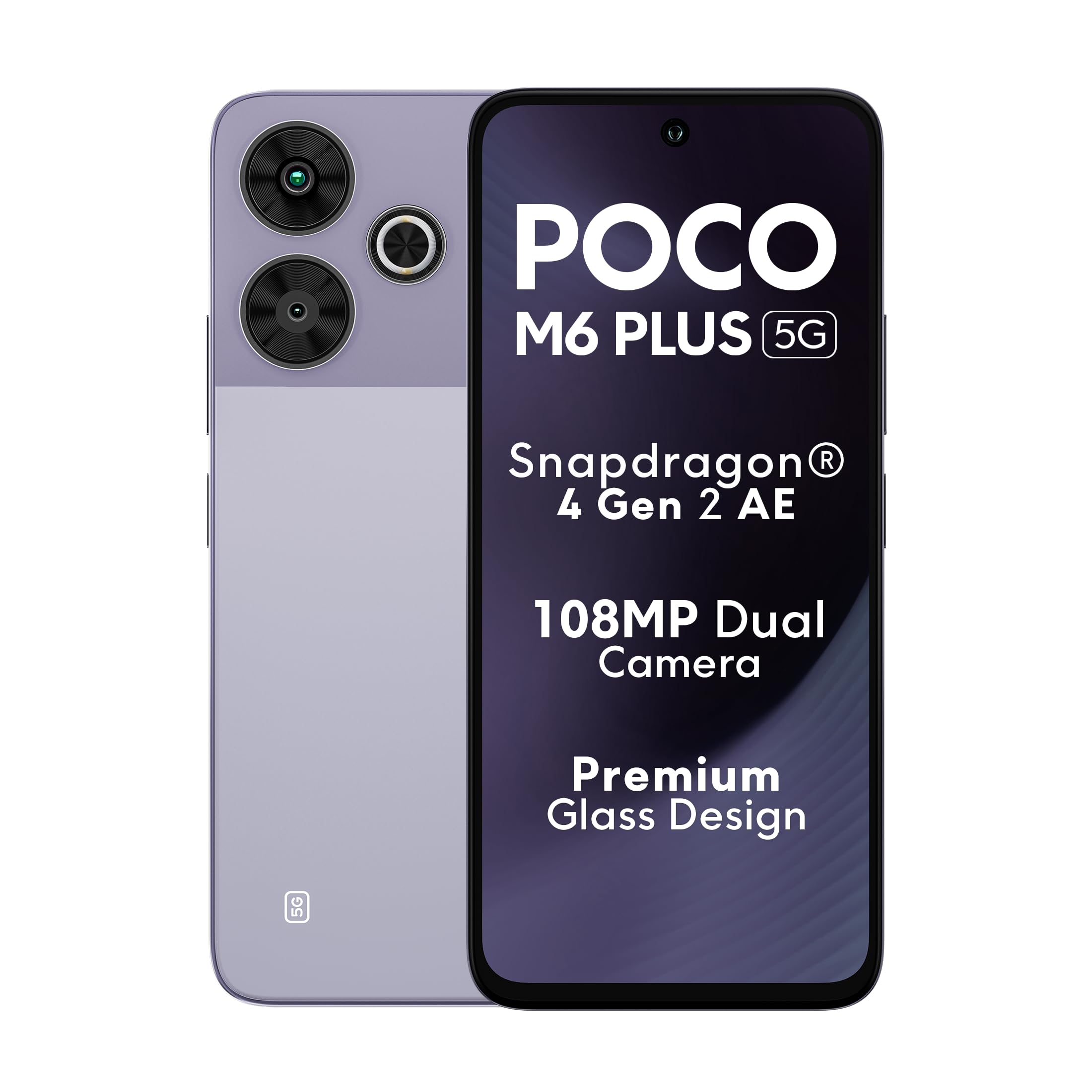 POCO M6 Plus 5G Misty Lavender 8GB RAM 128GB ROM - Mobile Phone | Buy online on ZillyBuy