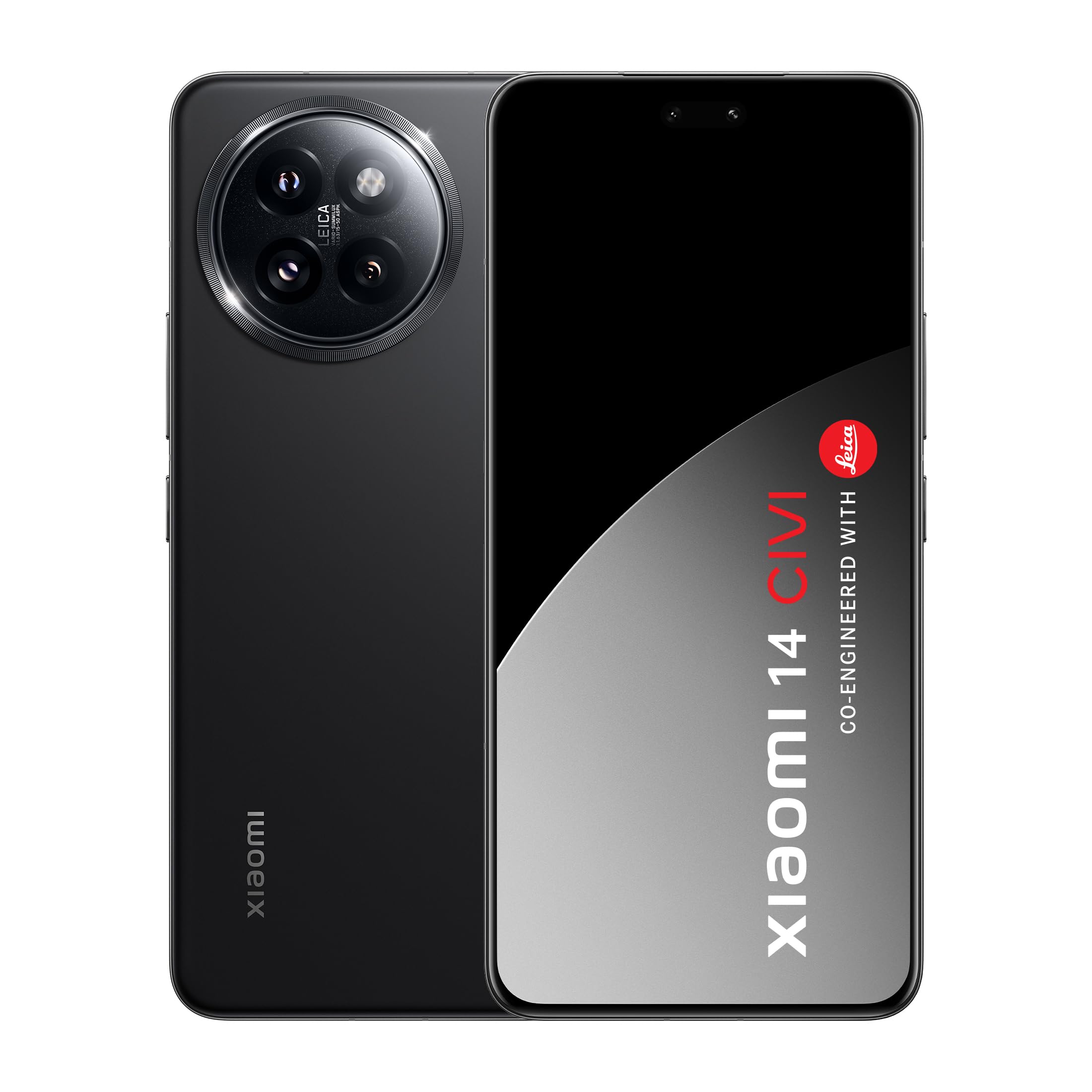 XIAOMI 14 Civi Shadow Black (8GB RAM 256GB Storage) | 50 MP Leica Triple Camera| SD 8s Gen 3 | 1.5K Quad Curved AMOLED HyperOS - Mobile Phone | Buy online on ZillyBuy