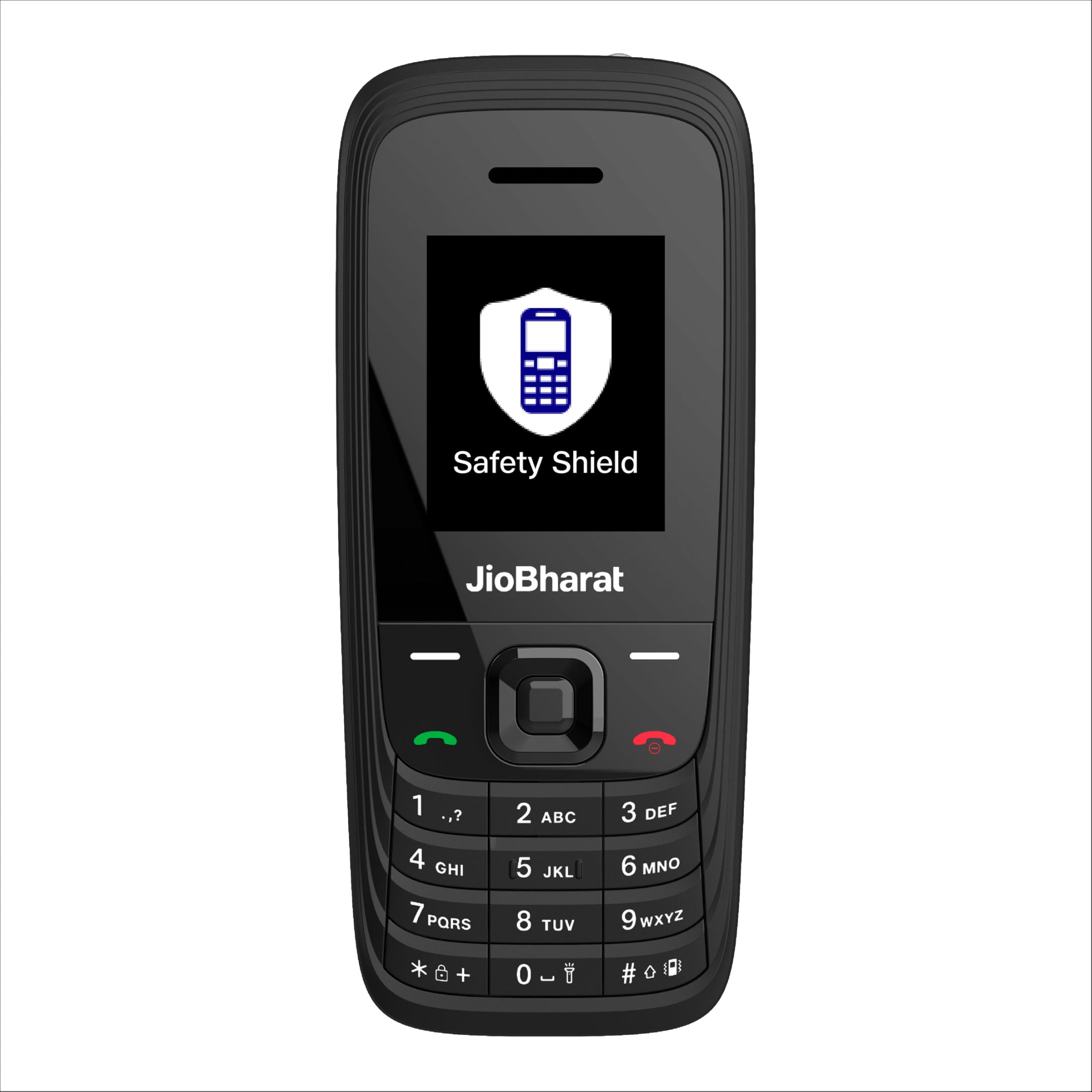 JIO JioBharat V4 4G Keypad Phone with Safety Shield Feature, JioTV, JioHotstar, JioSaavn, JioPay (UPI & SoundPay), LED Torch, Digital Camera, 1000mAh Battery | Black | Locked Network - Mobile Phone | Buy online on ZillyBuy