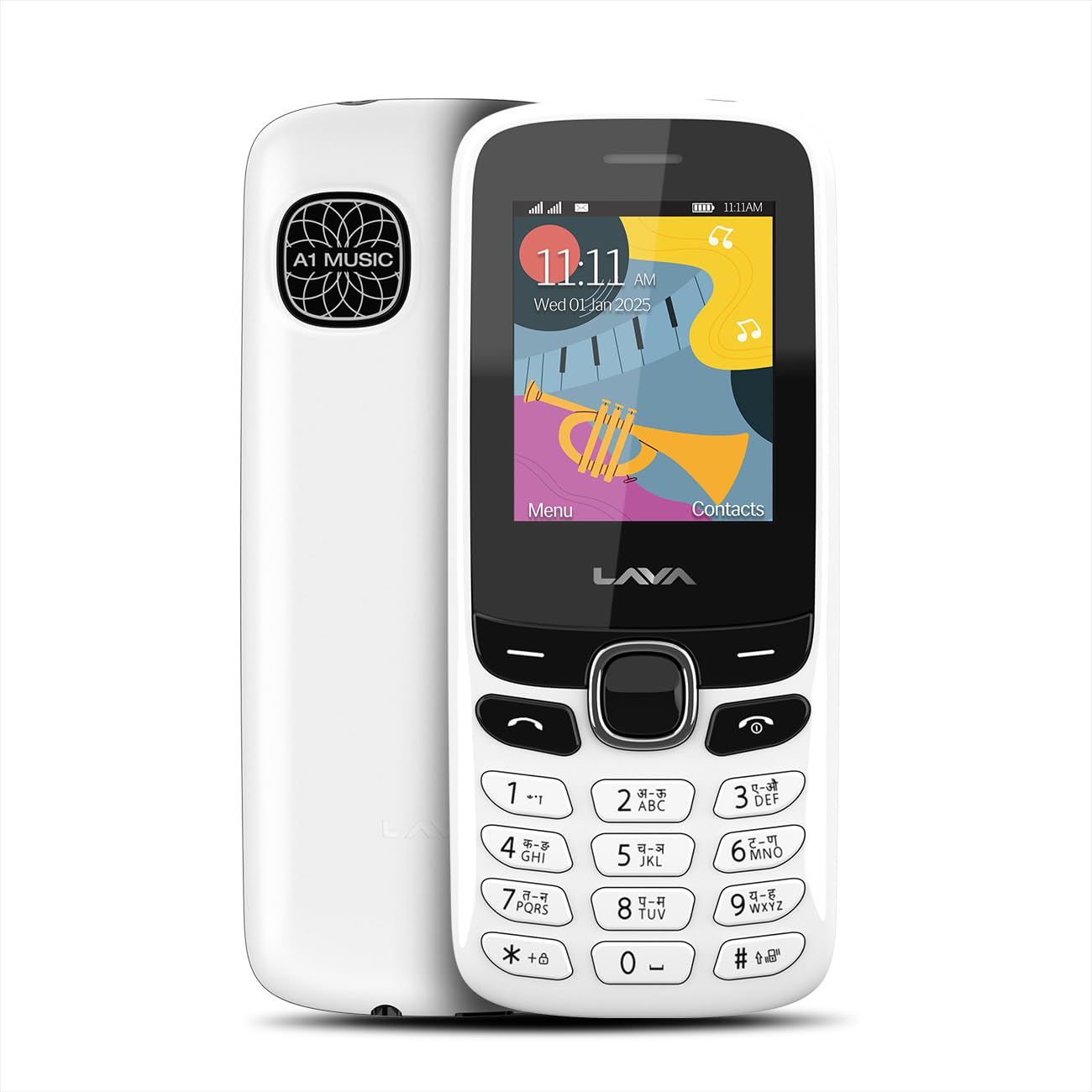 Lava A1 Music(White), Bluetooth Support, Smart AI Battery, Military Grade Certified,4 Days Battery Backup, Keypad Mobile - Mobile Phone | Buy online on ZillyBuy
