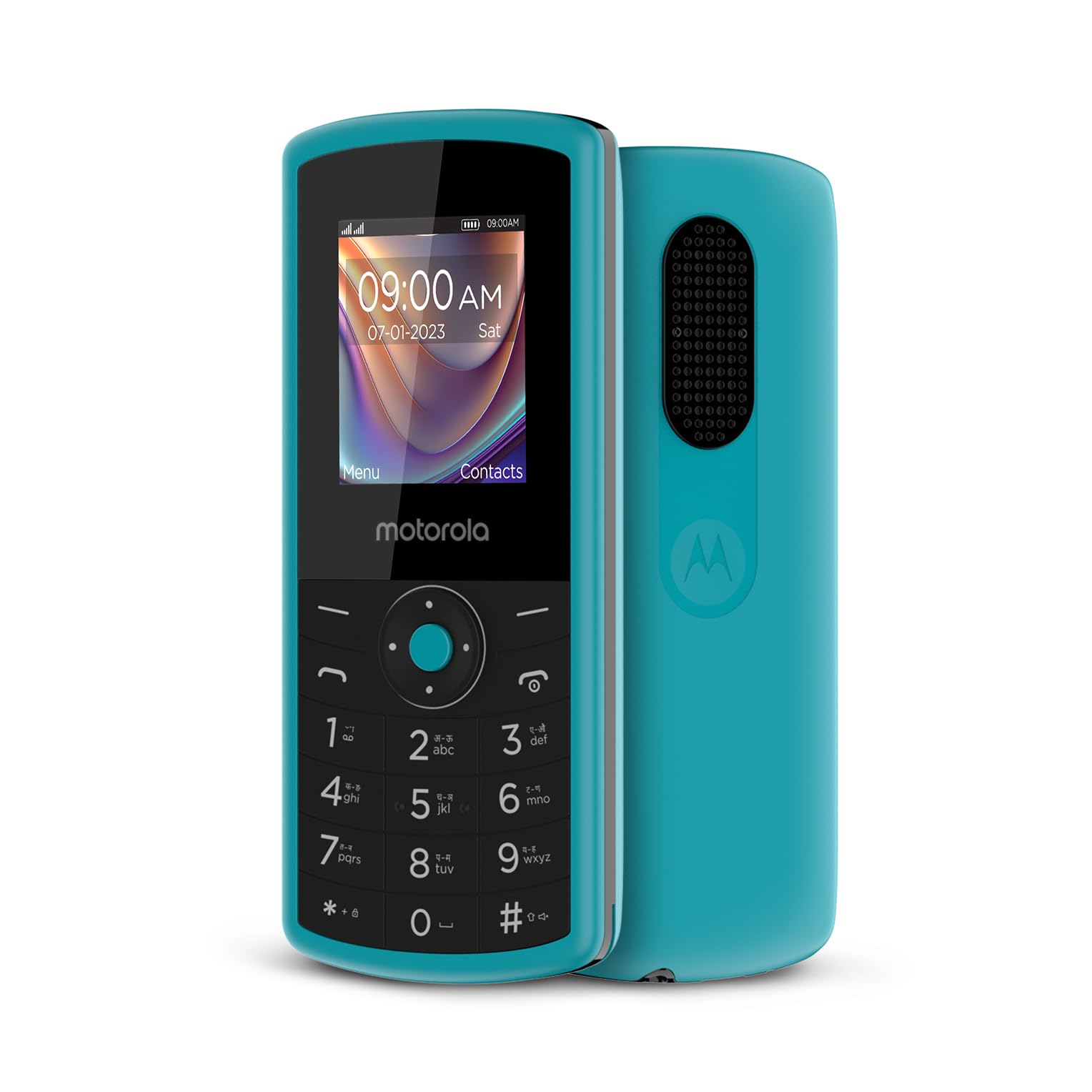 Motorola All-New A10 Dual Sim keypad Phone (with Voice Feature) | 2 Years Replacement | Wireless FM | Bluetooth Connectivity | Auto Call Recording (Teal Blue) - Mobile Phone | Buy online on ZillyBuy