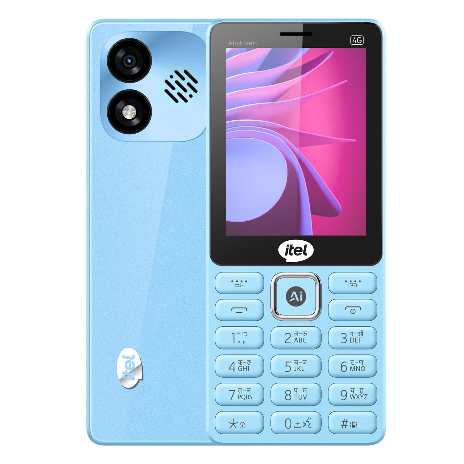 itel Super Guru 4G Max | Dual 4G | Max 3" Display | Smart AI Voice Assistant | 2000 mAh Battery | Type-C Charger | Cloud App Support | Bluetooth | Blue - Mobile Phone | Buy online on ZillyBuy