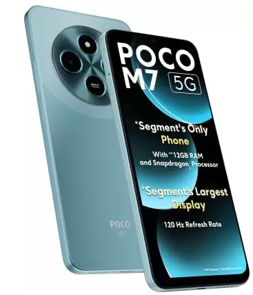 POCO M7 5G, Ocean Blue (6GB, 128GB) - Mobile Phone | Buy online on ZillyBuy