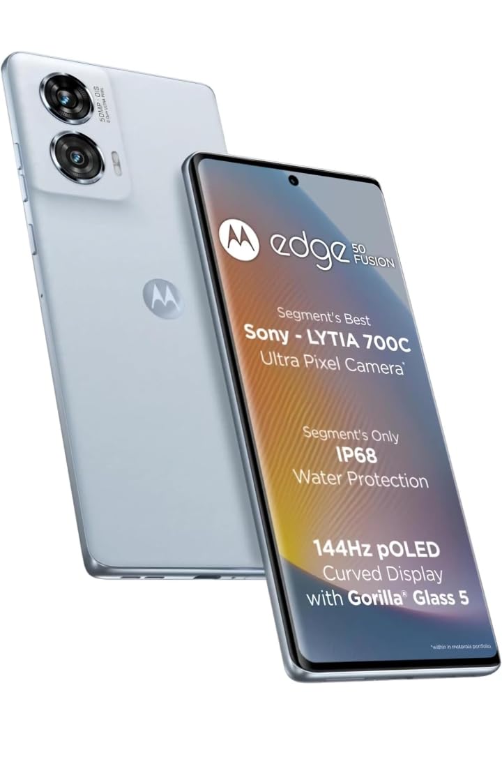 Motorola Edge 50 Fusion 5G (Marshmallow Blue, 12GB RAM, 256GB Storage) - Mobile Phone | Buy online on ZillyBuy