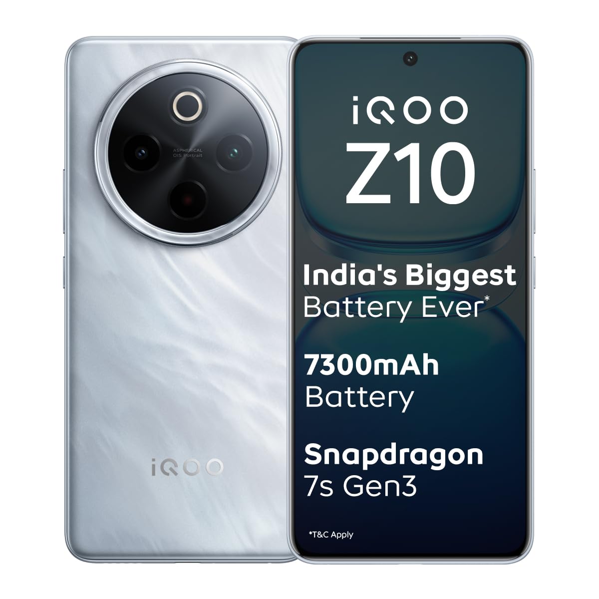 iQOO Z10 5G (Glacier Silver, 8GB RAM, 256GB Storage) - Mobile Phone | Buy online on ZillyBuy