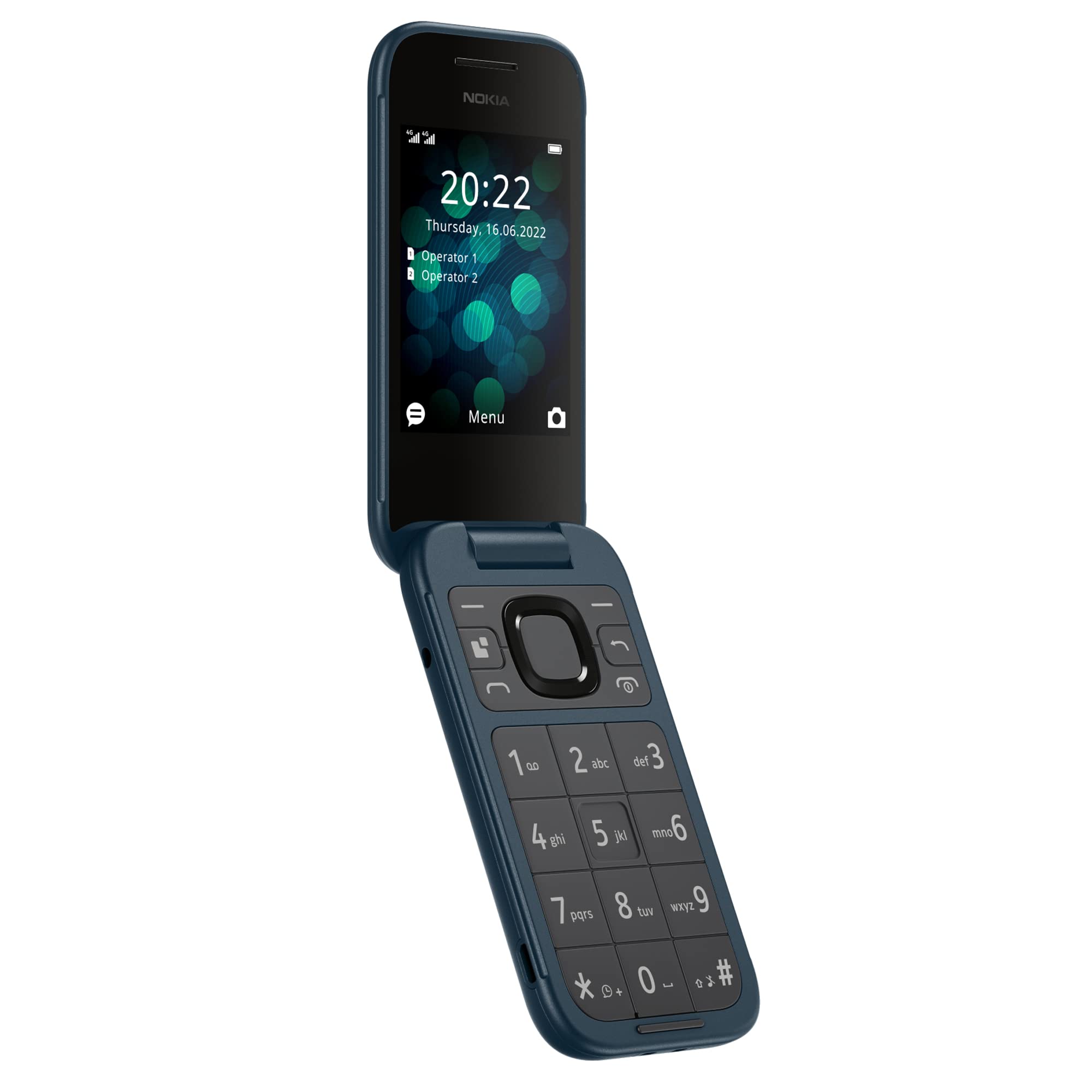 Nokia 2660 Flip 4G Volte keypad Phone with Dual SIM, Dual Screen, inbuilt MP3 Player & Wireless FM Radio | Blue - Mobile Phone | Buy online on ZillyBuy