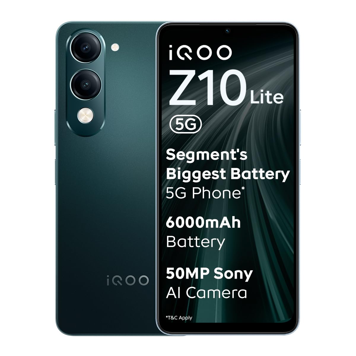 iQOO Z10 Lite 5G (Cyber Green, 4GB RAM, 128GB Storage) | 6000 mAh Battery | Dimensity 6300 5G Processor with 433K+* AnTuTu Score | IP64 Rated & Military Grade Shock-Resistance* - Mobile Phone | Buy online on ZillyBuy