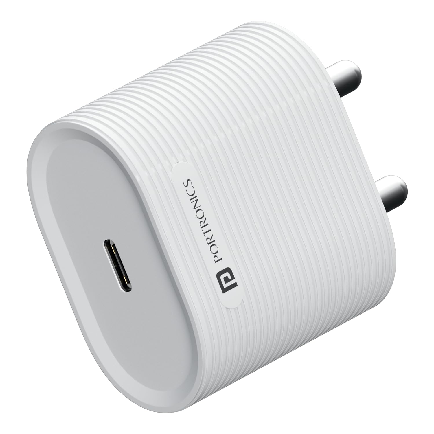 Portronics 35W Adapto 35G Type C PD Fast Charging Adaptor,PPS Support,GaN Technology, iPhone 16/15/14/13(Pro, Pro Max, Plus),iPads,Samsung Note/S/A/F/M Series,MacBook Air & Android Devices(White)