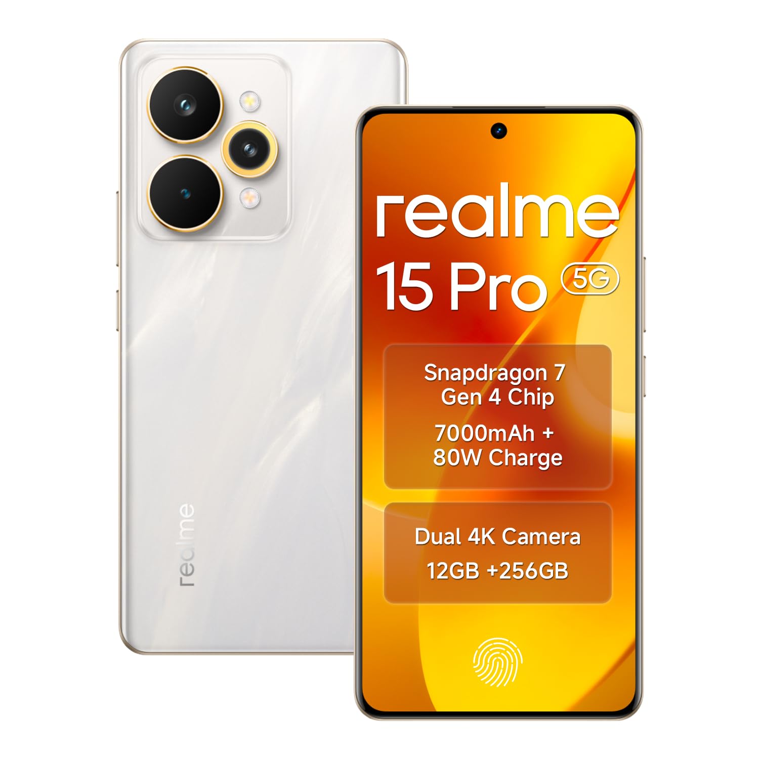 Realme Smartphone 15 pro 5G, 12GB RAM 256GB ROM 6.8 Inch Display 144Hz, Snapdragon 7 Gen 4, Battery 7000mAh 80W Fast Charge IP69 Waterproof 4K AI Camera (Silver) - Mobile Phone | Buy online on ZillyBuy