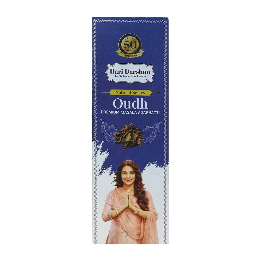 Hari Darshan OUDH - Premium Masala Agarbatti - Hand Rolled Natural Series Incense sticks 60gm - Pooja Needs | Buy online on ZillyBuy