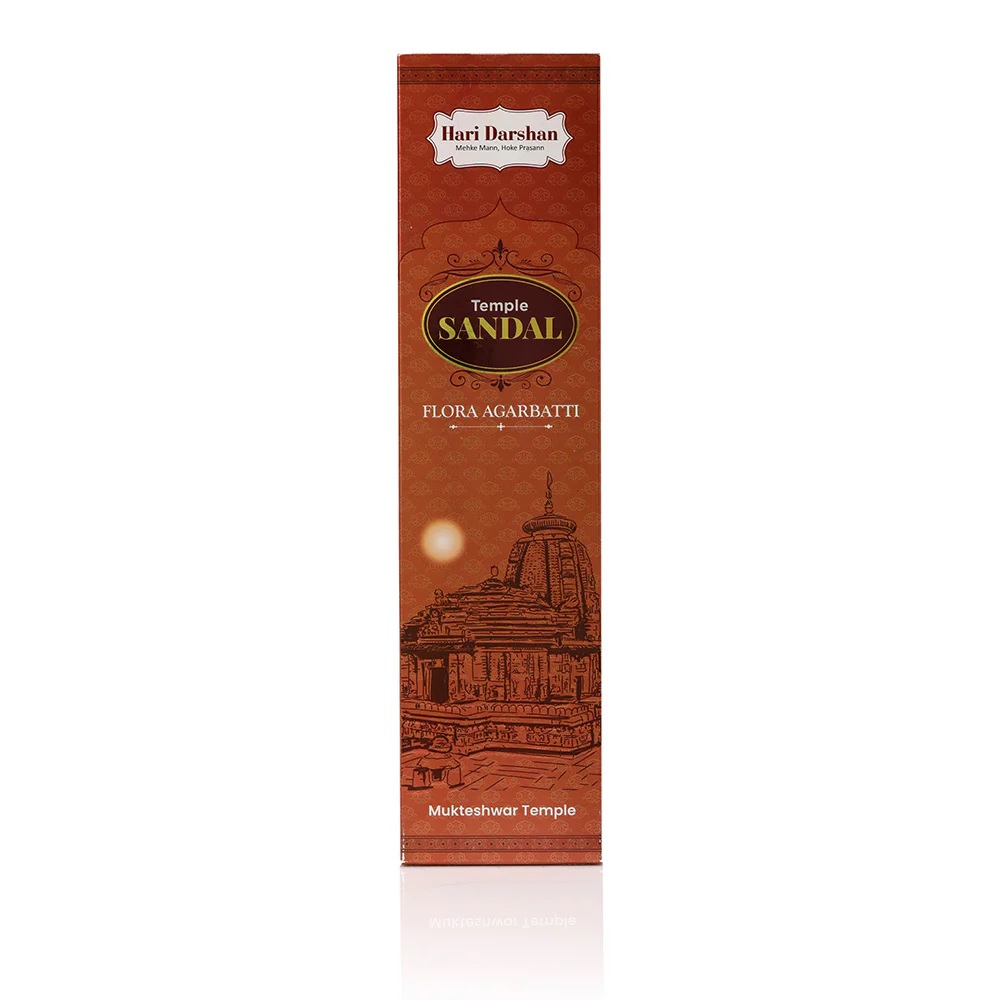 Hari darshan Temple SANDAL Premium Flora Agarbatti - 12 Sticks in Each Pack - Pooja Needs | Buy online on ZillyBuy