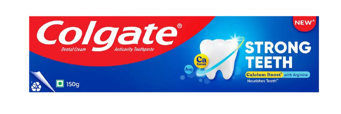 Colgate Strong Teeth Indias No. 1 Toothpaste box