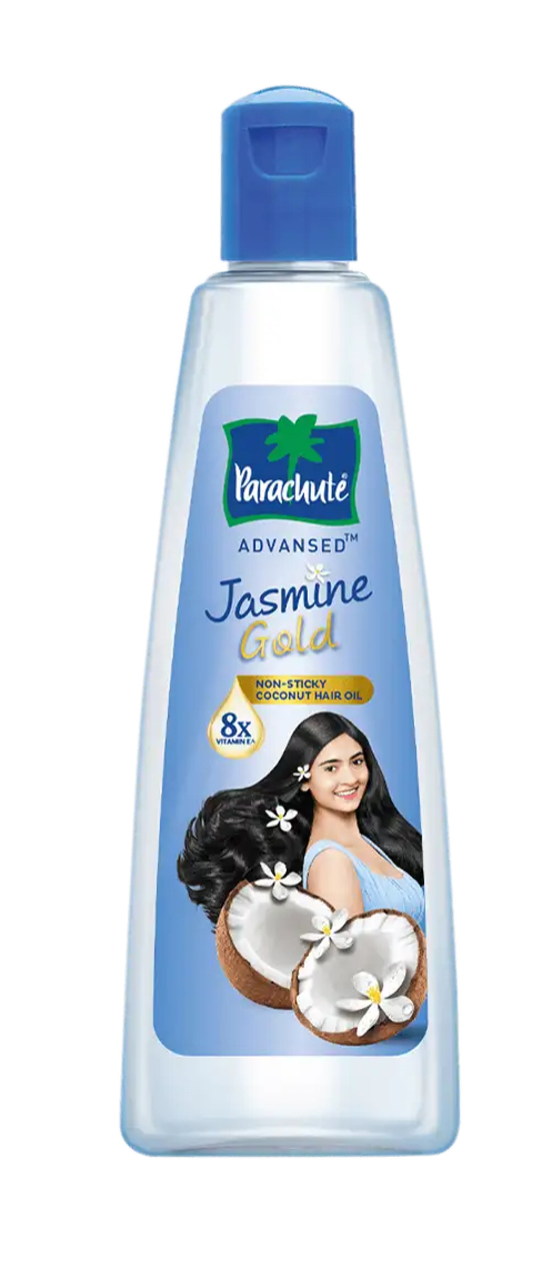Parachute Jasmine Gold Coconut Hair Oil Bottle
