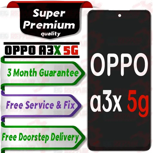 Oppo A3x 5g Combo LCD with Touch Screen for A3x 5g  Black (display glass combo folder)super premium - Smart Glasses | Buy online on ZillyBuy