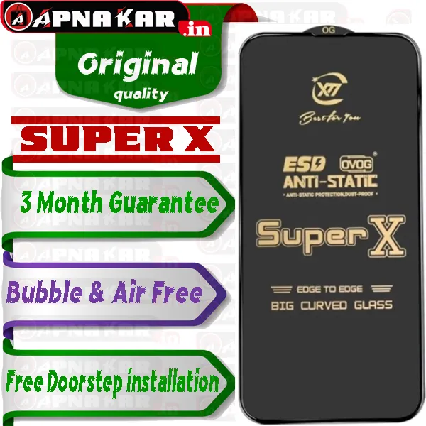 All Mi original Super X Tempered Glass  ( original super x tempered glass ) - Smart Glasses | Buy online on ZillyBuy