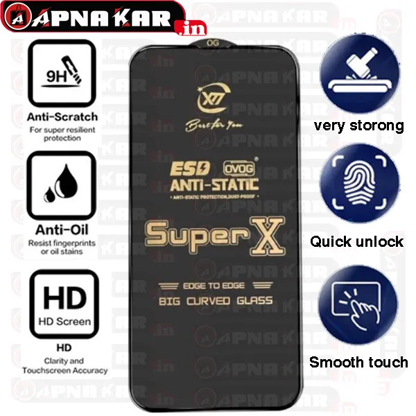 All Oppo Super X Tempered Glass  ( super x tempered glass ) - Smart Glasses | Buy online on ZillyBuy