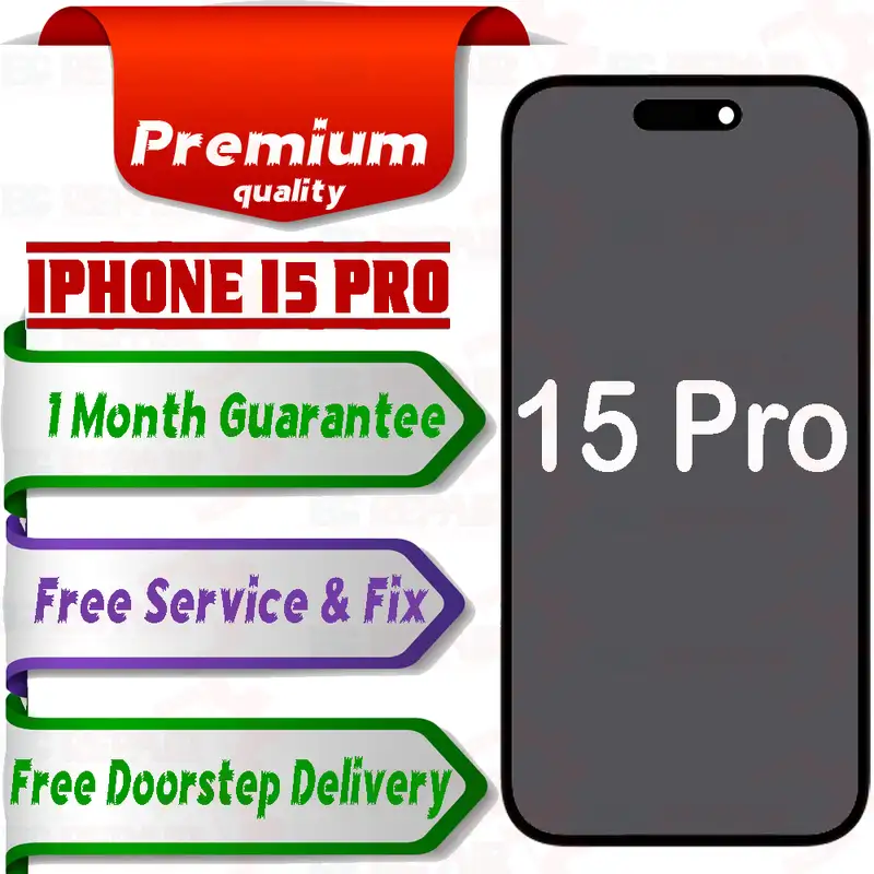 Apple iPhone 15 Pro  (display glass combo folder) Mobile Display LCD Screen With Touch, WHITE - Smart Glasses | Buy online on ZillyBuy