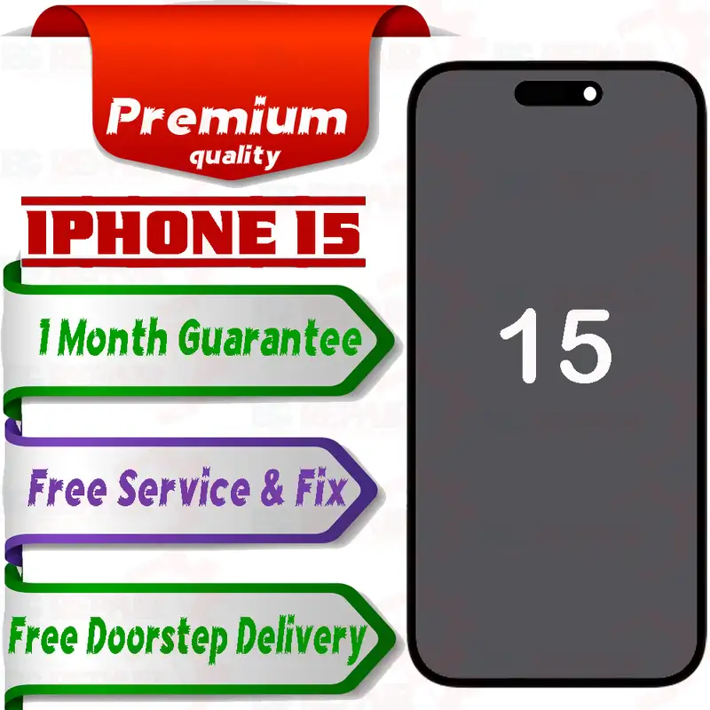 Apple iPhone 15  (display glass combo folder) Mobile Display LCD Screen With Touch, WHITE - Smart Glasses | Buy online on ZillyBuy