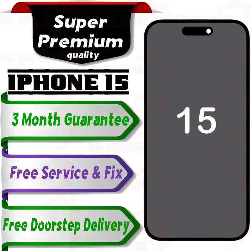 Apple iPhone 15  (display glass combo folder) Mobile Display LCD Screen With Touch, WHITE - Smart Glasses | Buy online on ZillyBuy