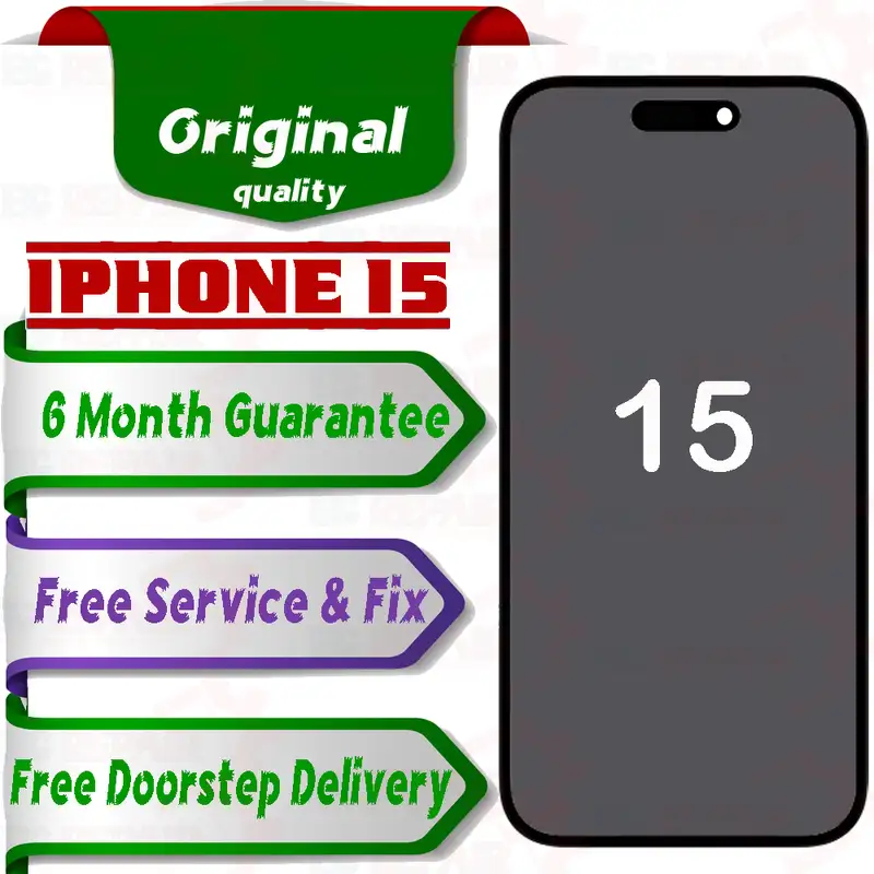 Apple iPhone 15  (display glass combo folder) Mobile Display LCD Screen With Touch, WHITE - Smart Glasses | Buy online on ZillyBuy