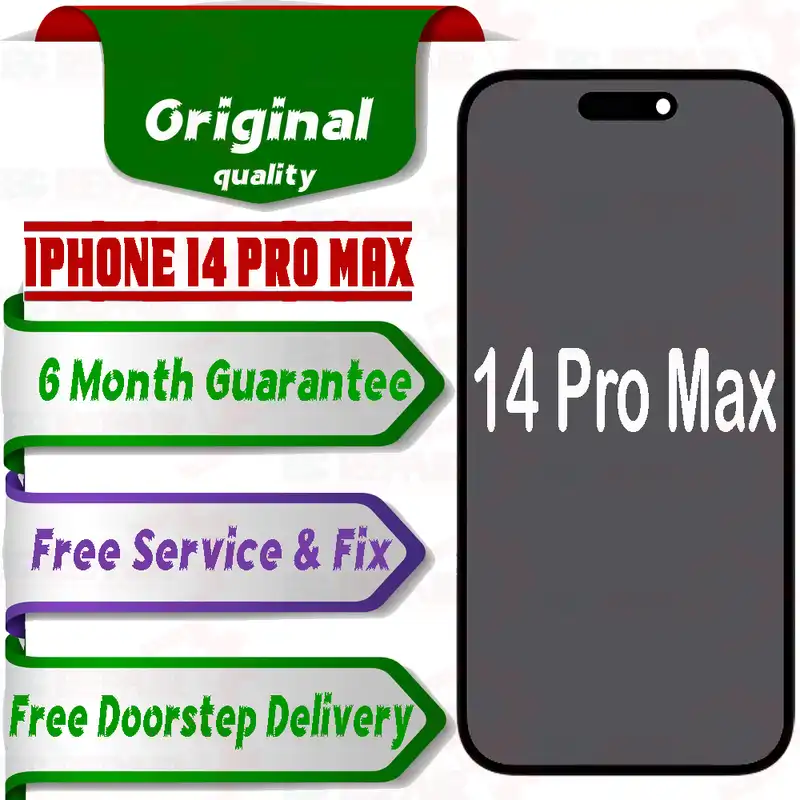 Apple iPhone 14 Pro Max  (display glass combo folder) Mobile Display LCD Screen With Touch,  WHITE - Smart Glasses | Buy online on ZillyBuy