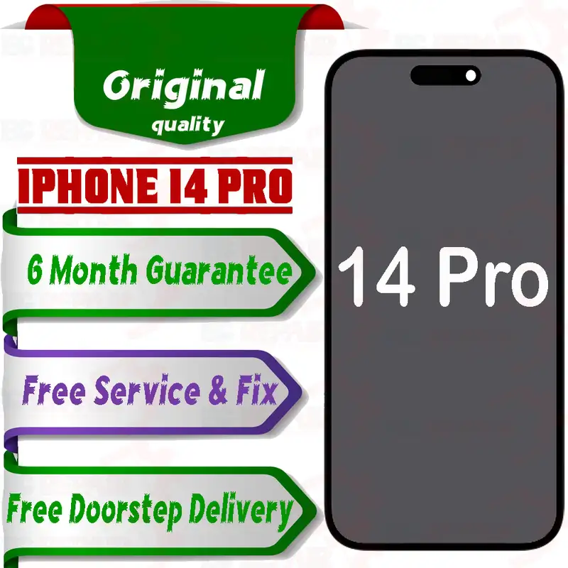 Apple iPhone 14 Pro  (display glass combo folder) Mobile Display LCD Screen With Touch.white - Smart Glasses | Buy online on ZillyBuy