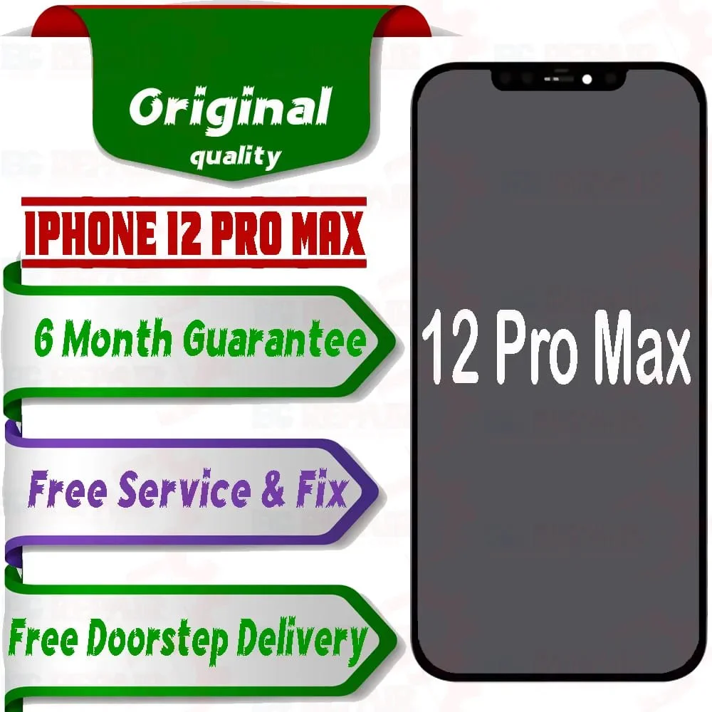 Apple iPhone 12 Pro Max  (display glass combo folder) Mobile Display LCD Screen With Touch. Black - Smart Glasses | Buy online on ZillyBuy