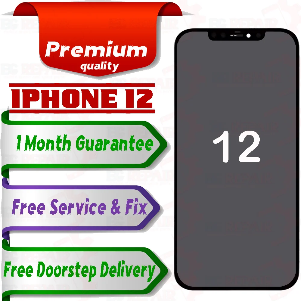 Apple iPhone 12  (display glass combo folder) Mobile Display LCD Screen With Touch.Black - Smart Glasses | Buy online on ZillyBuy