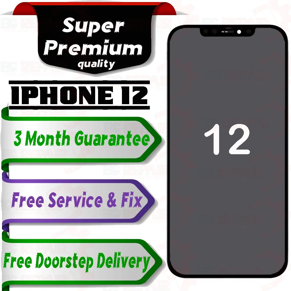 Apple iPhone 12  (display glass combo folder) Mobile Display LCD Screen With Touch. Black - Smart Glasses | Buy online on ZillyBuy