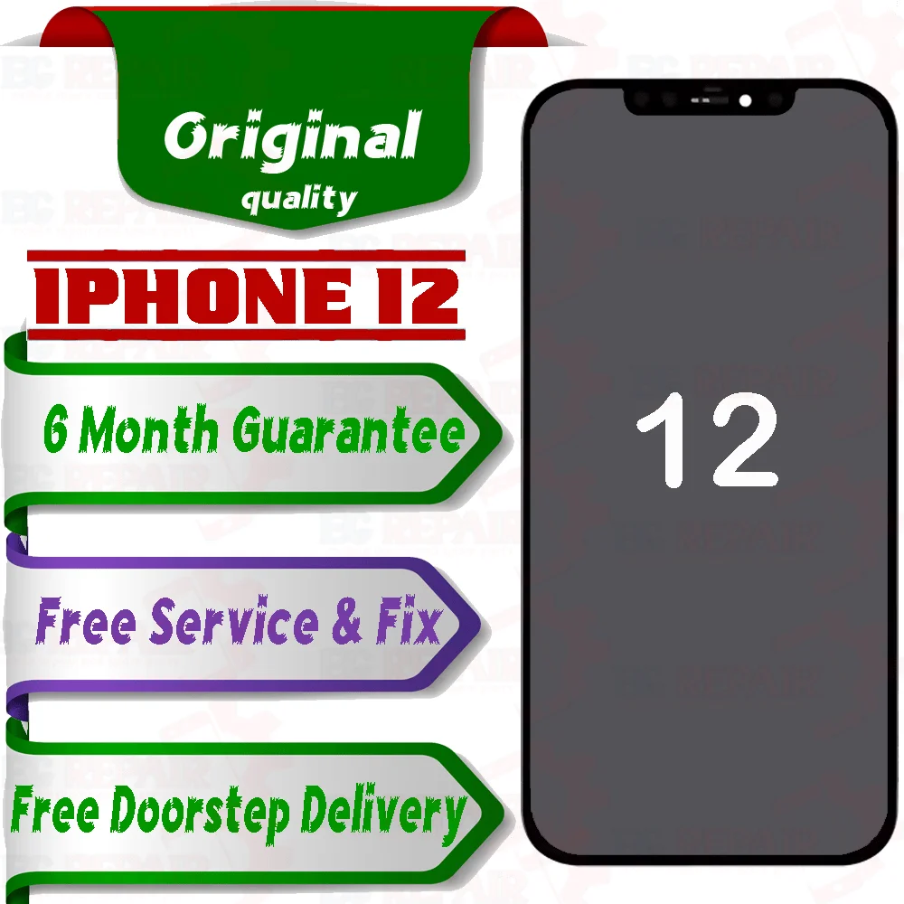 Apple iPhone 12  (display glass combo folder) Mobile Display LCD Screen With Touch. Black - Smart Glasses | Buy online on ZillyBuy