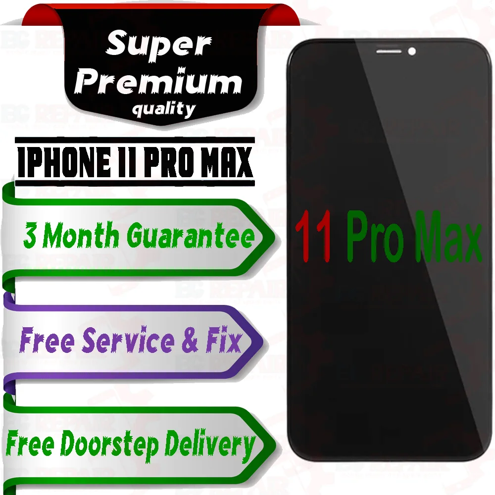 Apple iPhone 11 Pro Max  (display glass combo folder) Mobile Display LCD Screen With Touch. Black - Smart Glasses | Buy online on ZillyBuy