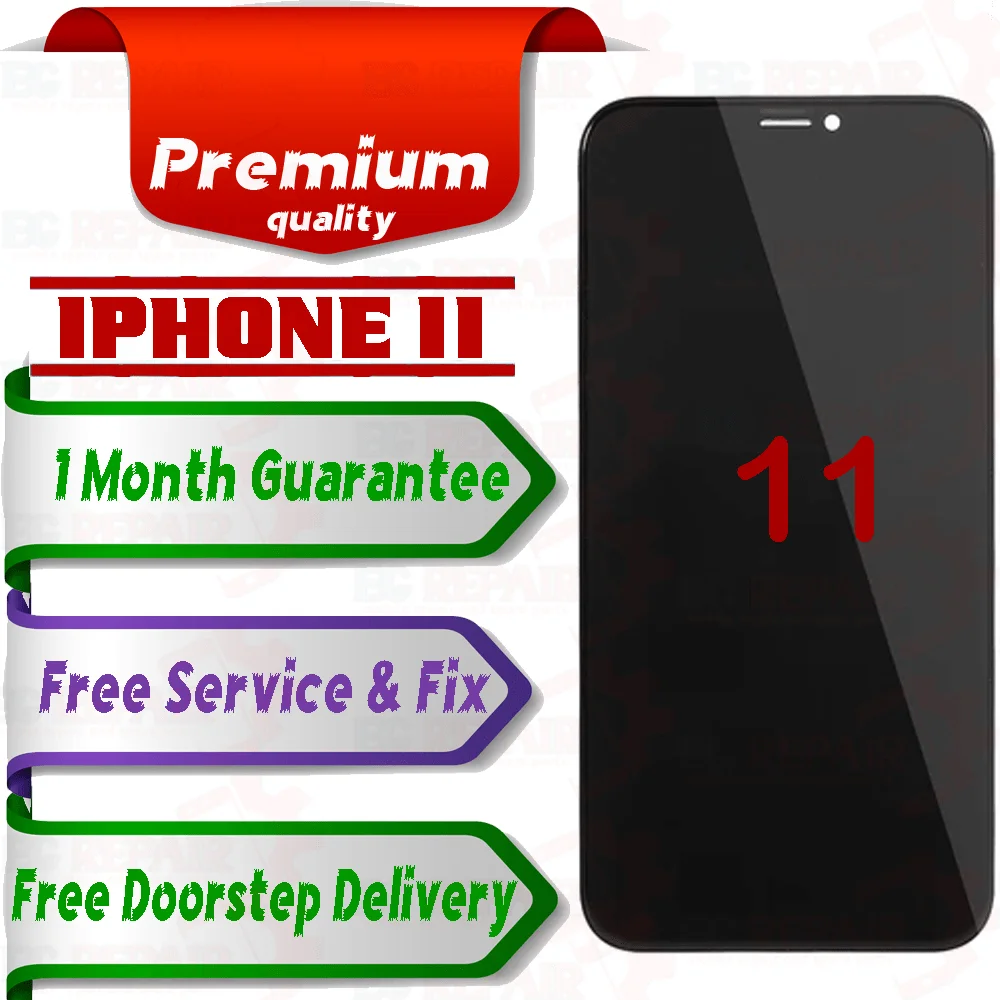 Apple iPhone 11  (display glass combo folder) Mobile Display LCD Screen With Touch. Black - Smart Glasses | Buy online on ZillyBuy