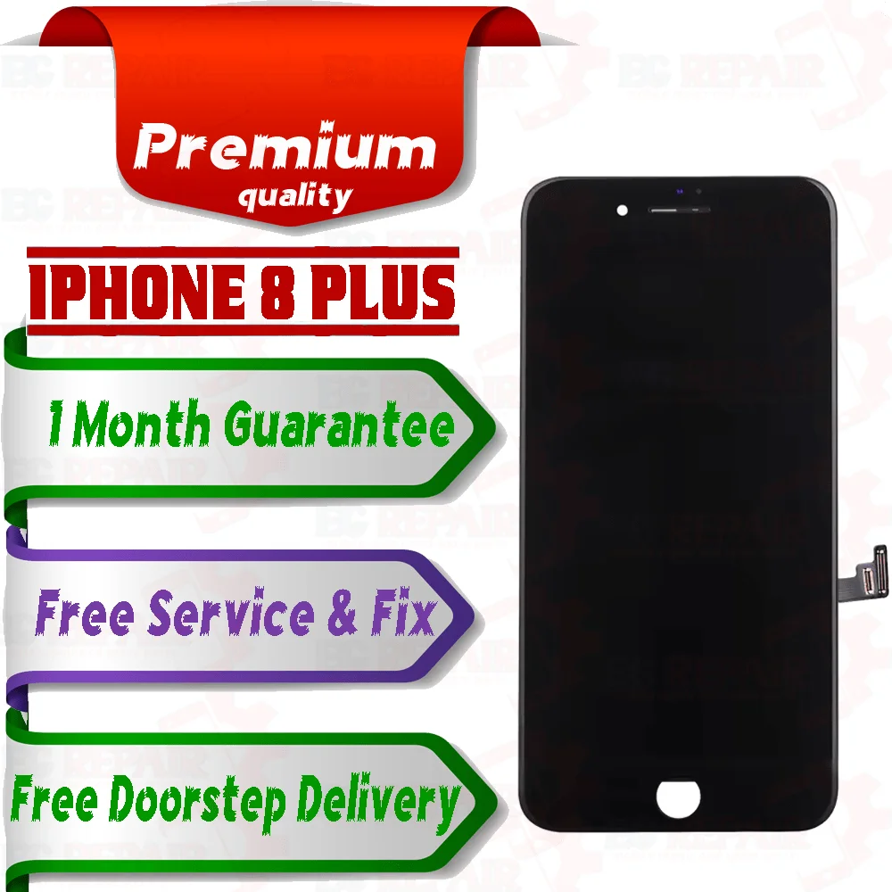 Apple iPhone 8 plus  (display glass combo folder) Mobile Display LCD Screen With Touch. Black - Smart Glasses | Buy online on ZillyBuy