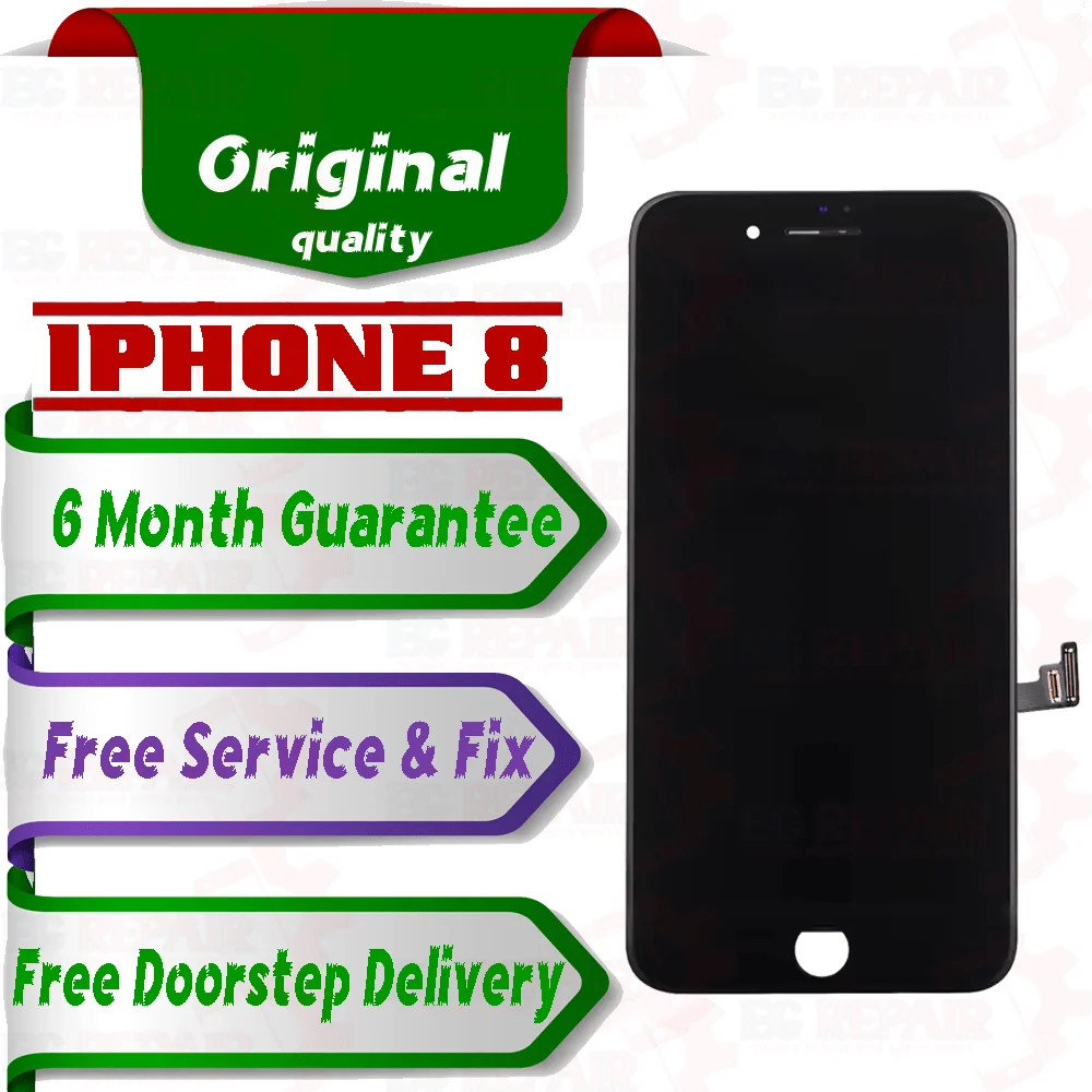 Apple iPhone 8  (display glass combo folder) Mobile Display LCD Screen With Touch. Black - Smart Glasses | Buy online on ZillyBuy