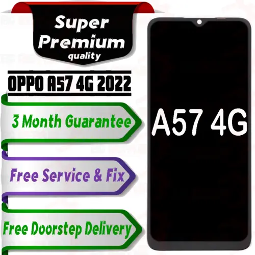 Oppo A57 4G Combo LCD with Touch Screen for A57 4G 2022  Black (display glass combo folder) - Smart Glasses | Buy online on ZillyBuy