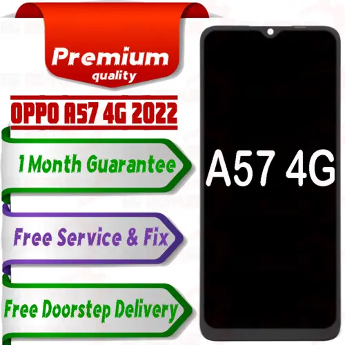 Oppo A57 4G Combo LCD with Touch Screen for A57 4G 2022  Black (display glass combo folder) - Smart Glasses | Buy online on ZillyBuy