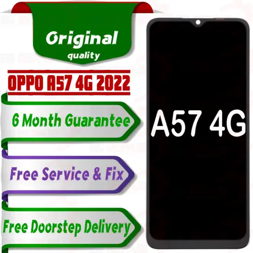Oppo A57 4G Combo LCD with Touch Screen for A57 4G 2022  Black (display glass combo folder) - Smart Glasses | Buy online on ZillyBuy