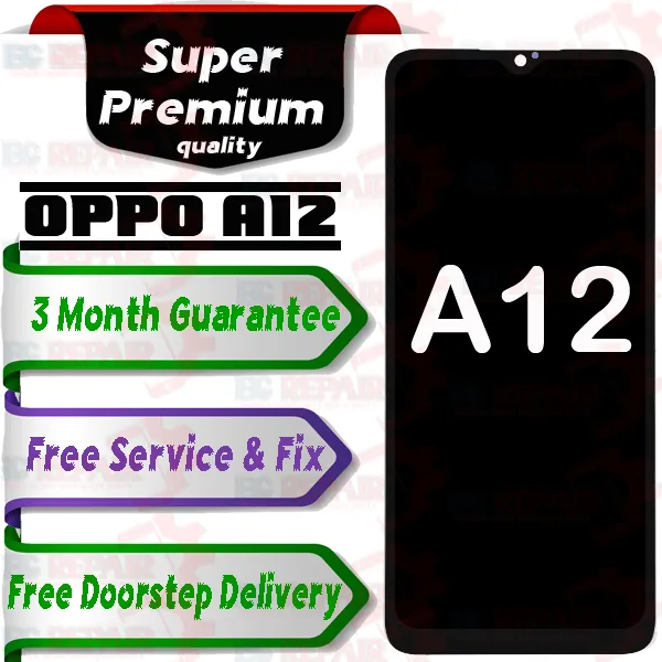 Oppo A12 Combo LCD with Touch Screen Black - Smart Glasses | Buy online on ZillyBuy