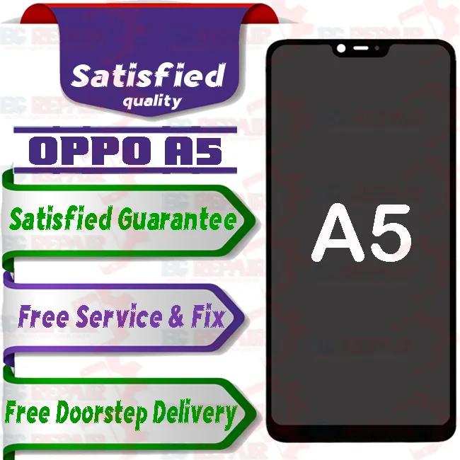 Oppo A5 Combo LCD with Touch Screen for A5 Black (display glass combo folder) - Smart Glasses | Buy online on ZillyBuy