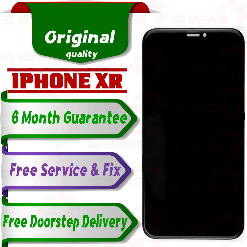 Apple iPhone Xr  (display glass combo folder) Mobile Display LCD Screen With Touch..